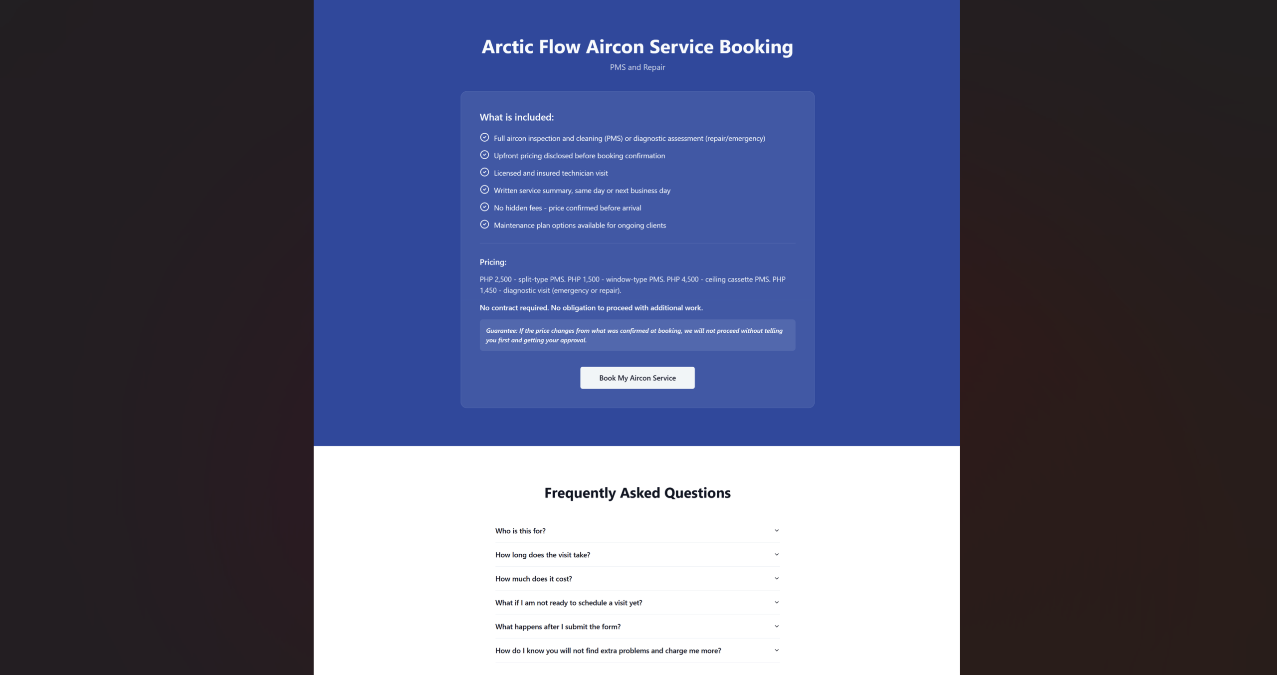 High Converting Landing Pages & Booking Page