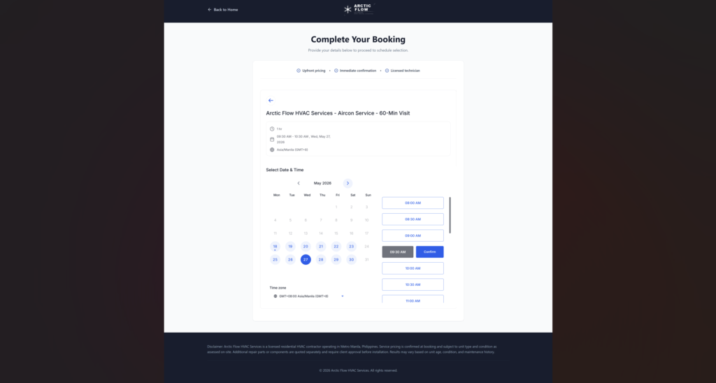 High Converting Landing Pages & Booking Page