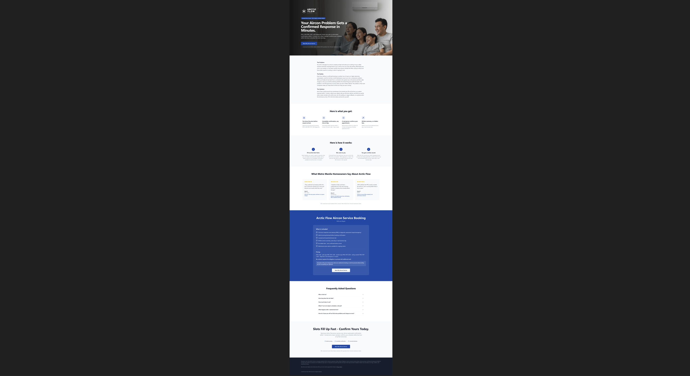 High Converting Landing Pages & Booking Page